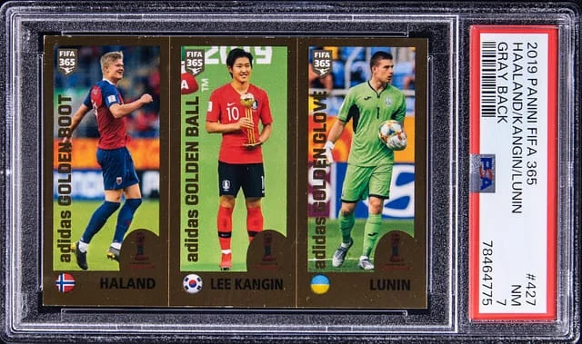 2019-20 Panini Haaland/Lee Kangin/Lunin FIFA 365, Gray Back #427 card image