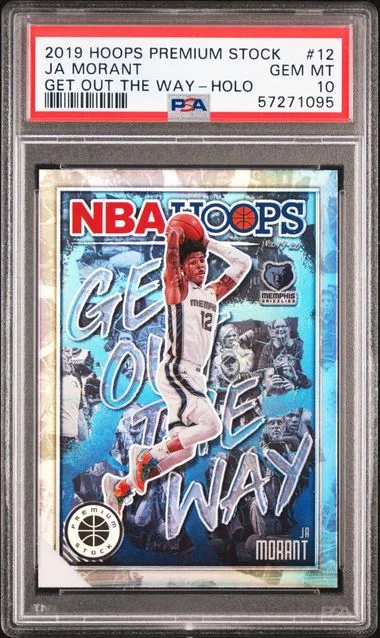 2019-20 Panini Hoops Ja Morant Get Out The Way Holo #12 card image