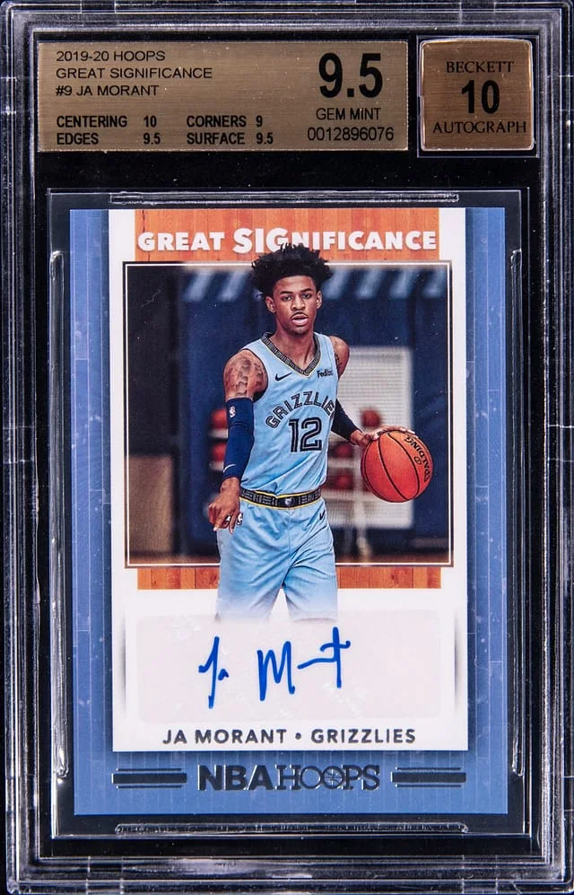 2019-20 Panini Hoops Ja Morant Great Significance #9 card image