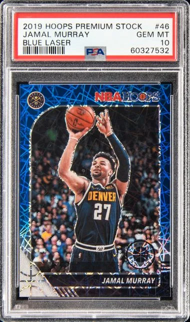 2019-20 Panini Hoops Jamal Murray Blue Laser #46 card image