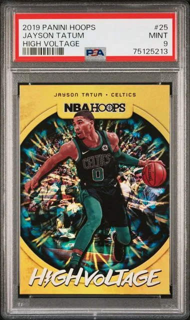 2019-20 Panini Hoops Jayson Tatum High Voltage #25 card image