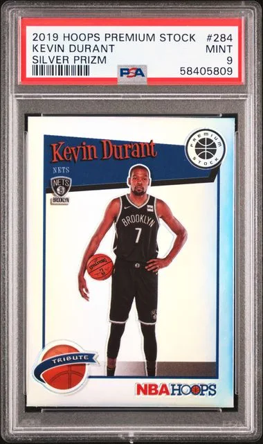 2019-20 Panini Hoops Kevin Durant Silver Prizm #284 card image