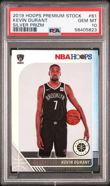 2019-20 Panini Hoops Kevin Durant Silver Prizm #61 card image