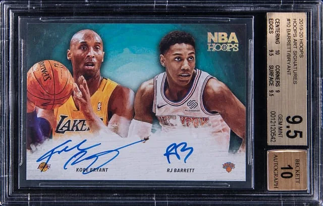 2019-20 Panini Hoops Kobe Bryant/RJ Barrett Art Signatures #HA-KR card image