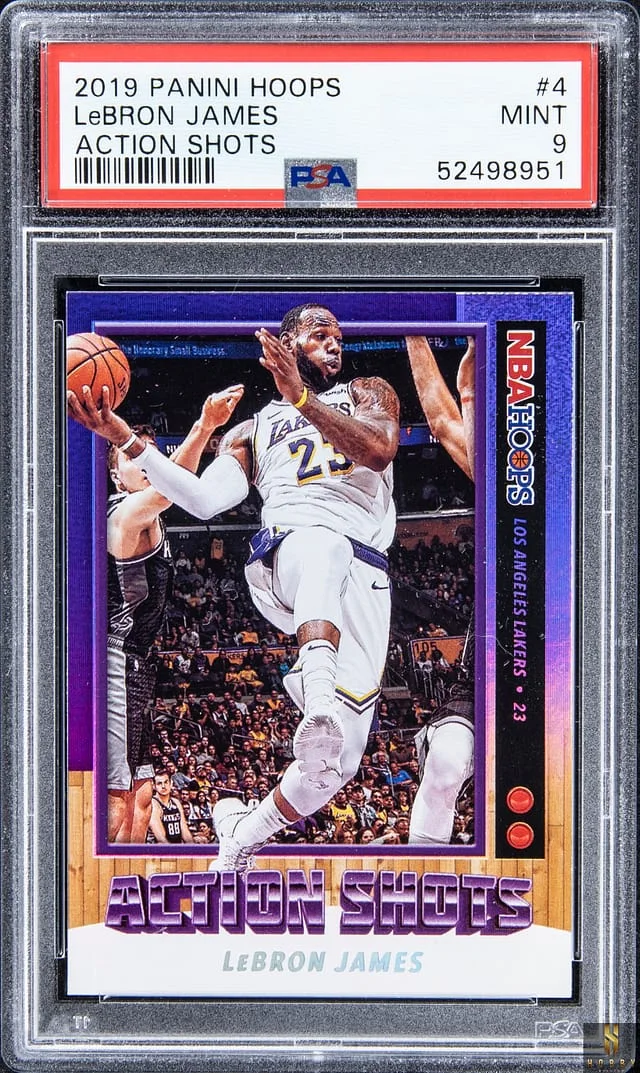 2019-20 Panini Hoops LeBron James Action Shots #4 card image