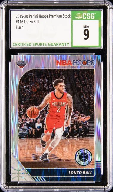 2019-20 Panini Hoops Lonzo Ball Flash #116 card image