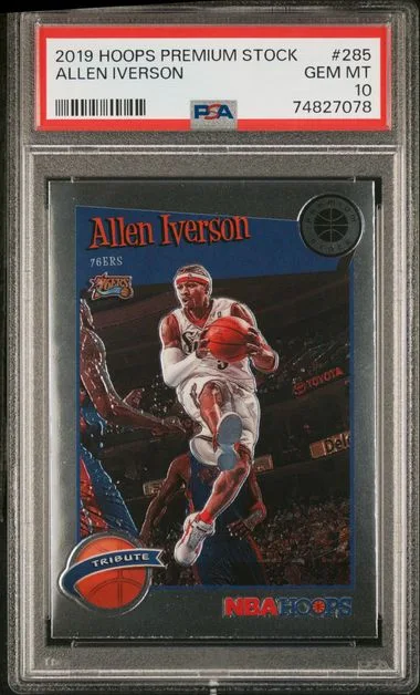 2019-20 Panini Hoops Premium Stock Allen Iverson #285 card image