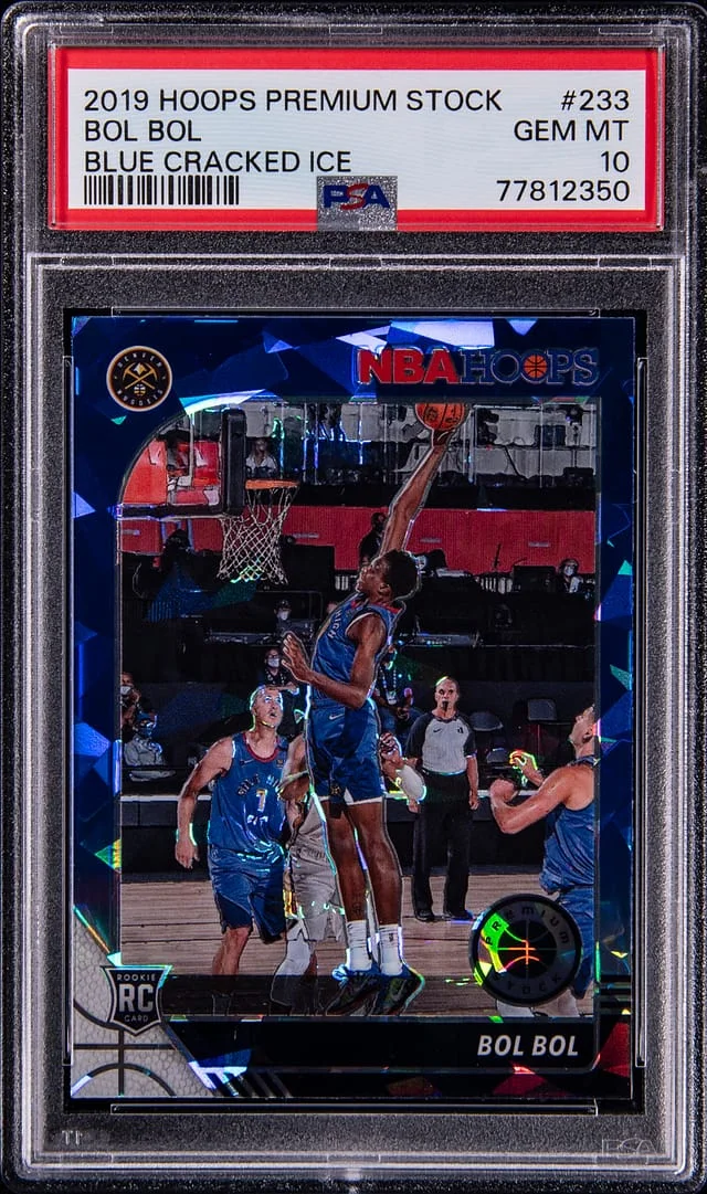 2019-20 Panini Hoops Premium Stock Bol Bol Blue Cracked Ice #233 card image