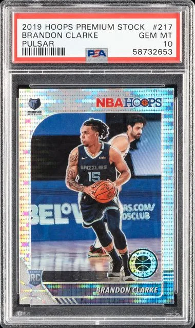 2019-20 Panini Hoops Premium Stock Brandon Clarke Pulsar #217 card image