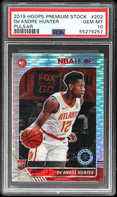 2019-20 Panini Hoops Premium Stock De'Andre Hunter Pulsar #202 card image