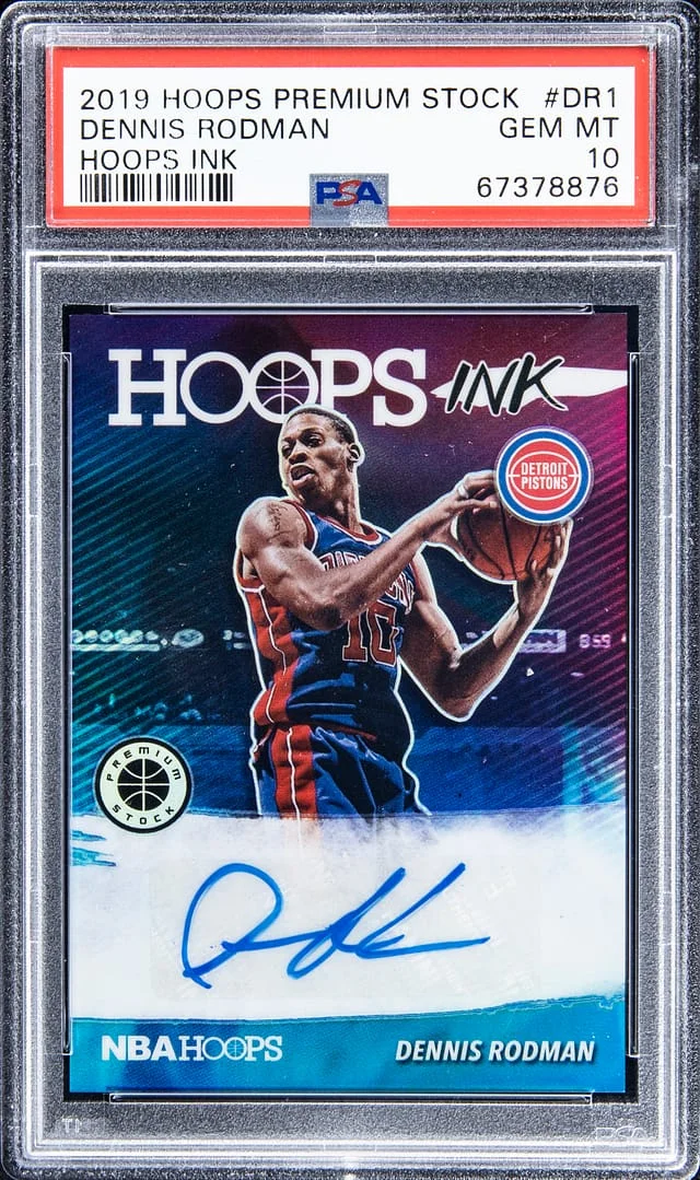 2019-20 Panini Hoops Premium Stock Dennis Rodman Hoops Ink #DR1 card image
