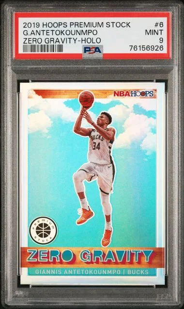 2019-20 Panini Hoops Premium Stock Giannis Antetokounmpo Zero Gravity #6 card image