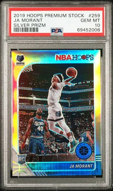 2019-20 Panini Hoops Premium Stock Ja Morant Silver Prizm #259 card image