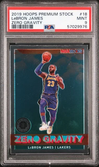 2019-20 Panini Hoops Premium Stock LeBron James Zero Gravity #18 card image
