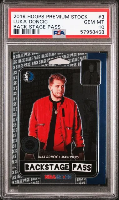 2019-20 Panini Hoops Premium Stock Luka Doncic Back Stage Pass #3 card image