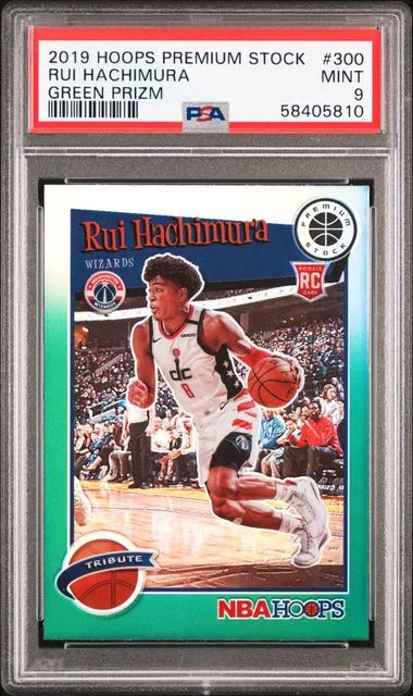 2019-20 Panini Hoops Premium Stock Rui Hachimura Green Prizm #300 card image