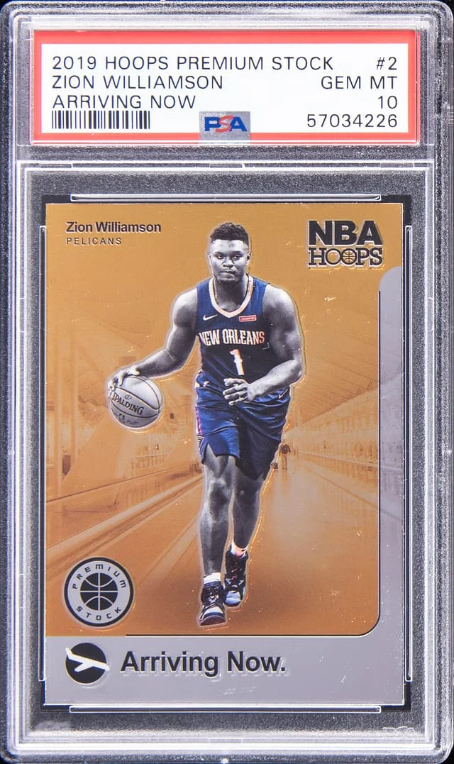 2019-20 Panini Hoops Premium Stock Zion Williamson Arriving Now #2 card image