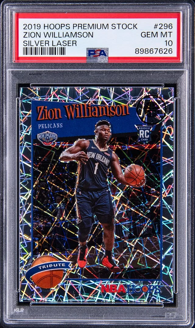 2019-20 Panini Hoops Premium Stock Zion Williamson #296 card image
