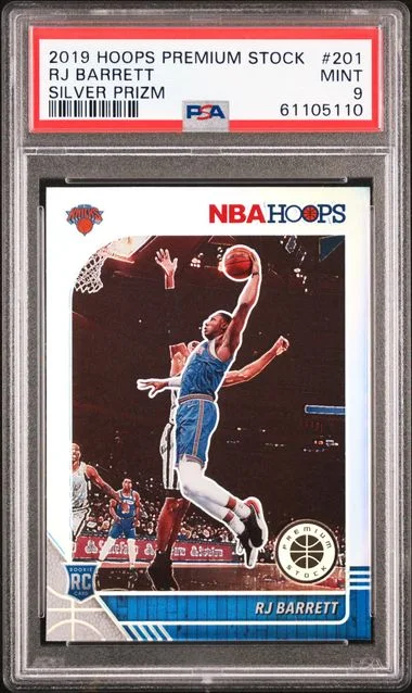 2019-20 Panini Hoops RJ Barrett Silver Prizm #201 card image