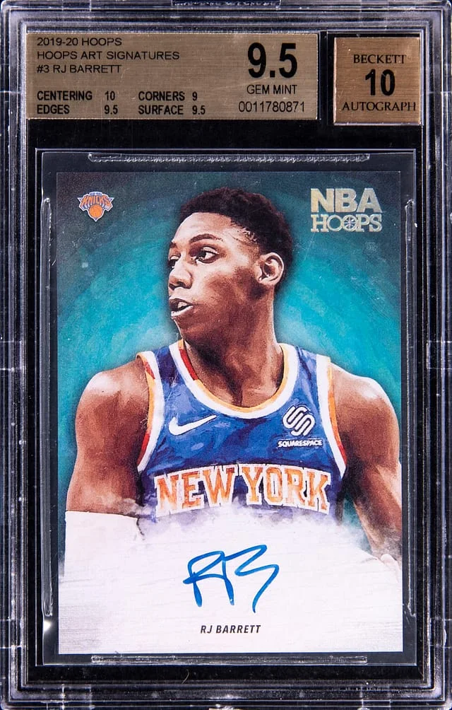 2019-20 Panini Hoops RJ Barrett Art Signatures #HA-RJB card image