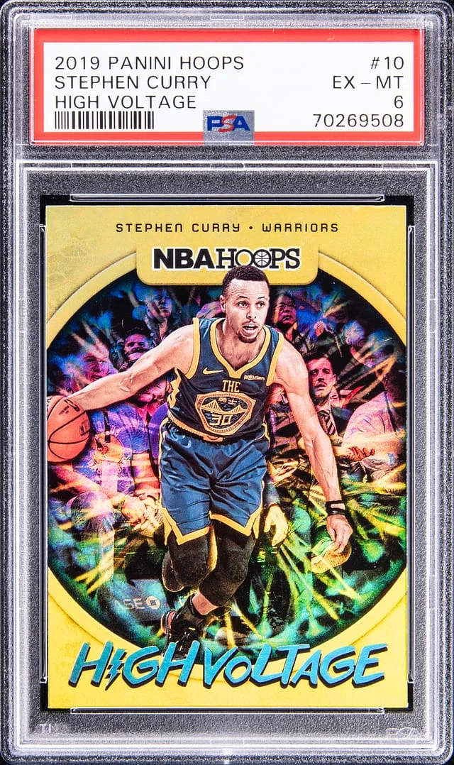 2019-20 Panini Hoops Stephen Curry High Voltage #10 card image
