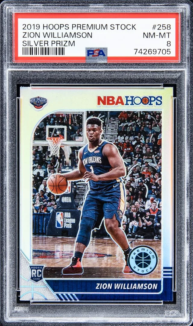 2019-20 Panini Hoops Zion Williamson Silver Prizm #248 card image