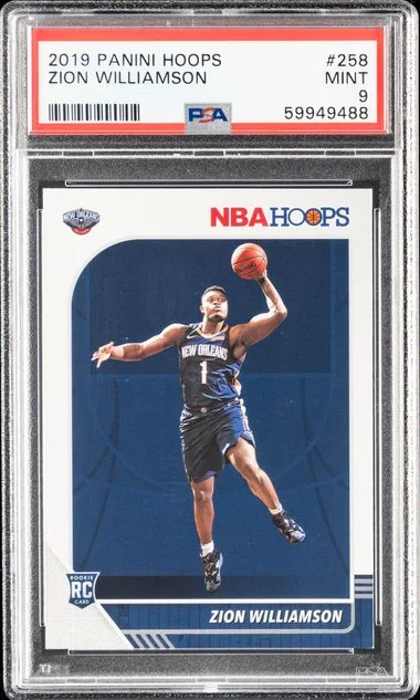 2019-20 Panini Hoops Zion Williamson #258 card image
