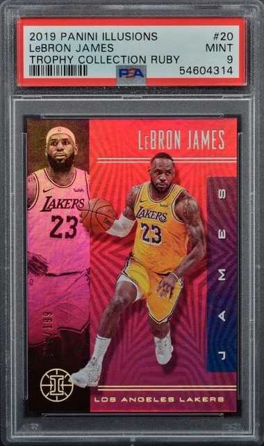 2019-20 Panini Illusions LeBron James Trophy Collection Ruby #20 card image