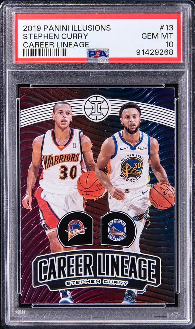 2019-20 Panini Illusions Stephen Curry Career Lineage #13 card image