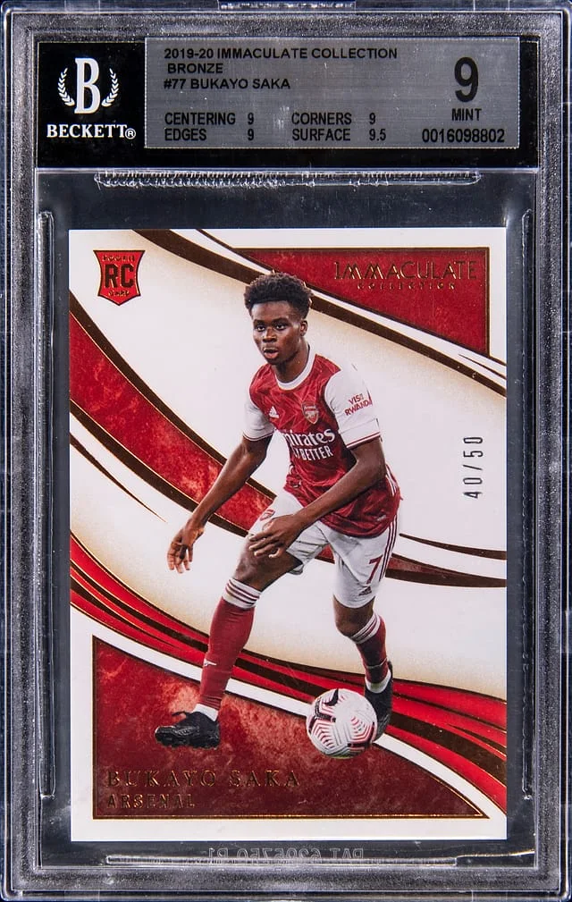 2019-20 Panini Immaculate Collection Bukayo Saka Bronze #77 card image