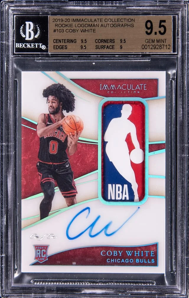 2019-20 Panini Immaculate Collection Coby Logoman Autographs #103 card image