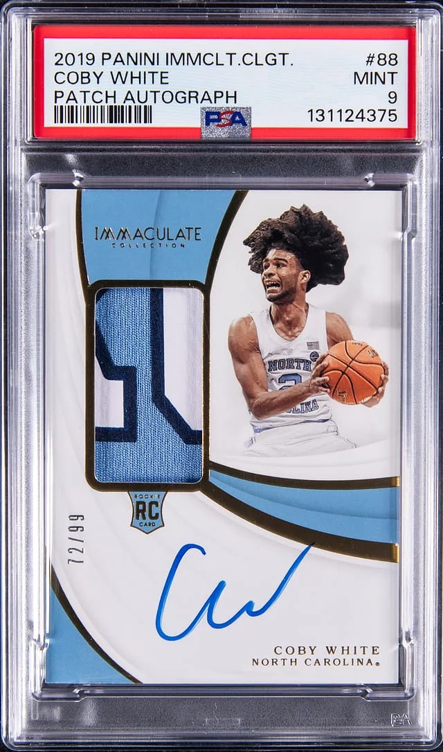 2019-20 Panini Immaculate Collection Coby Patch Autograph (RPA) #88 card image