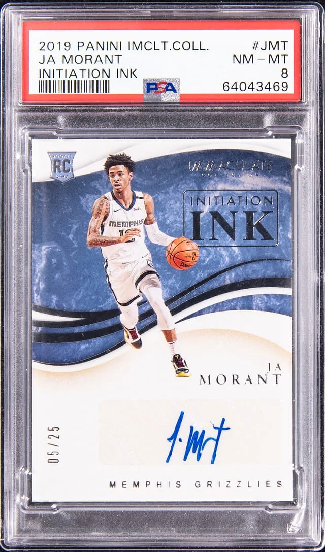 2019-20 Panini Immaculate Collection Ja Morant Initiation Ink #JMT card image