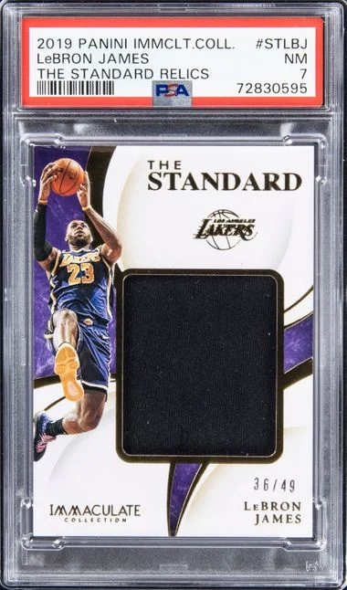 2019-20 Panini Immaculate Collection LeBron James The Standard Relics #ST-LBJ card image