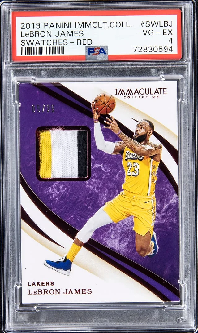 2019-20 Panini Immaculate Collection LeBron James Swatches Red #SW-LBJ card image