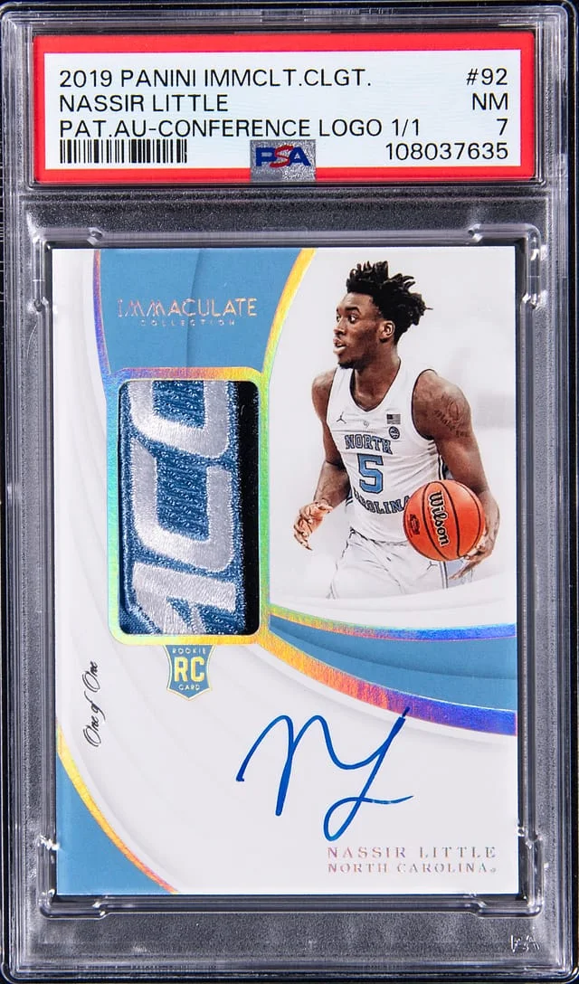 2019-20 Panini Immaculate Collection Nassir Little Collegiate Patch Autographs Conference Logo #92 card image