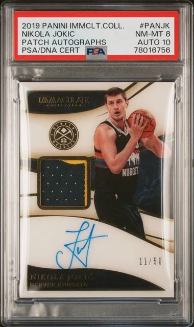 2019-20 Panini Immaculate Collection Nikola Jokic Patch Autograph #PA-NJK card image