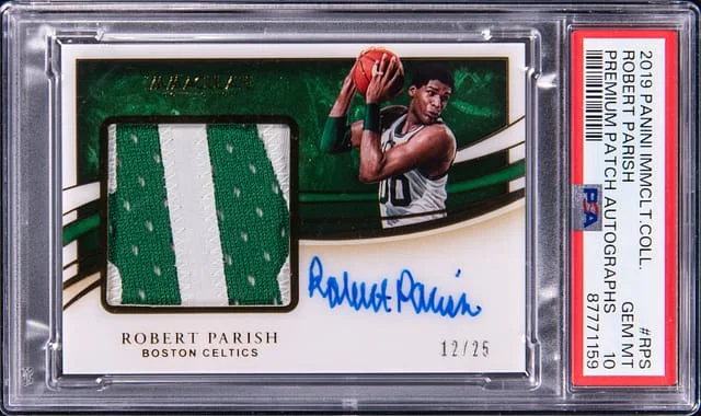 2019-20 Panini Immaculate Collection Robert Parish Premium Patch Autograph #RPS card image