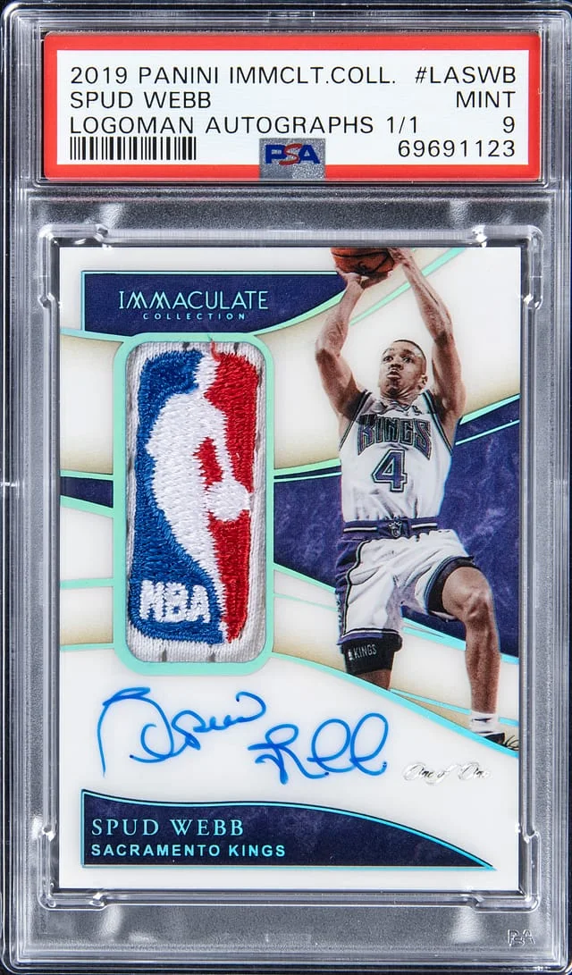 2019-20 Panini Immaculate Collection Spud Webb Logoman Autographs #LA-SWB card image