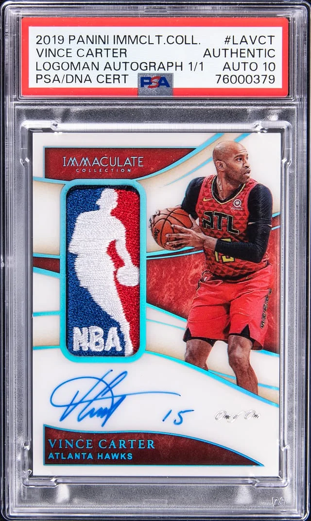 2019-20 Panini Immaculate Collection Vince Carter Logoman Autograph #LA-VCT card image