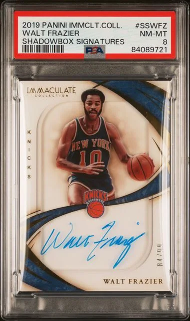 2019-20 Panini Immaculate Collection Walt Frazier Shadowbox Signatures #SSWFZ card image