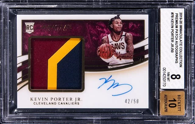 2019-20 Panini Immaculate Kevin Porter Premium Patch Autographs #PPA-KPJ card image