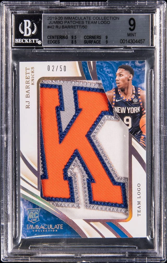 2019-20 Panini Immaculate RJ Barrett Jumbo Patches Team Logo #JP-RJB card image