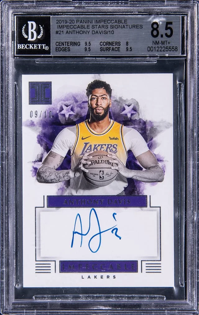 2019-20 Panini Impeccable Anthony Davis Stars Signatures #21 card image
