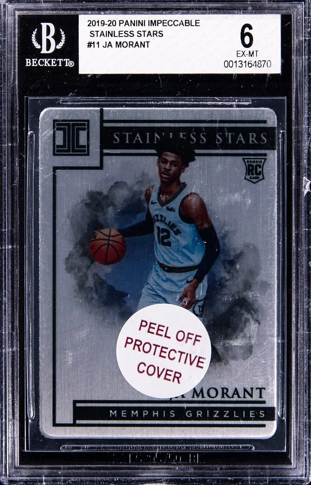 2019-20 Panini Impeccable Ja Morant Stainless Stars #11 card image