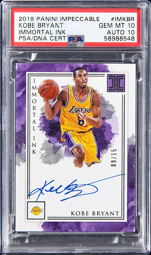2019-20 Panini Impeccable Kobe Bryant Immortal Ink #IM-KBR card image