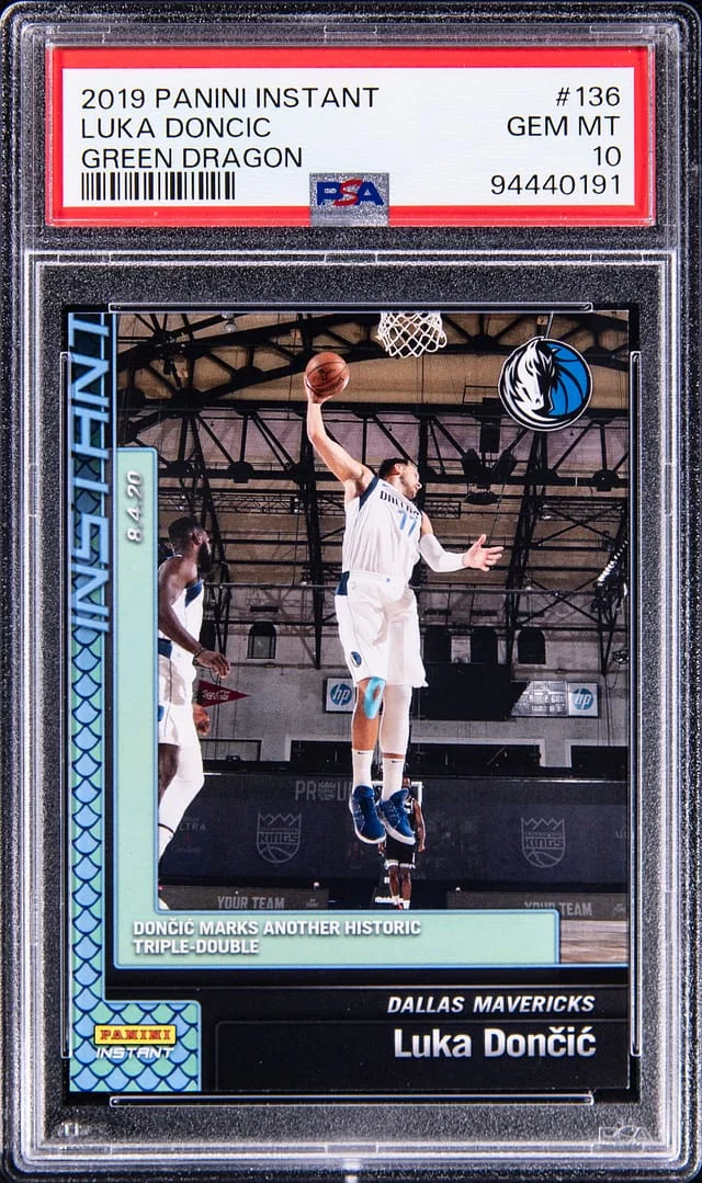 2019-20 Panini Luka Doncic Instant Green Dragon #136 card image
