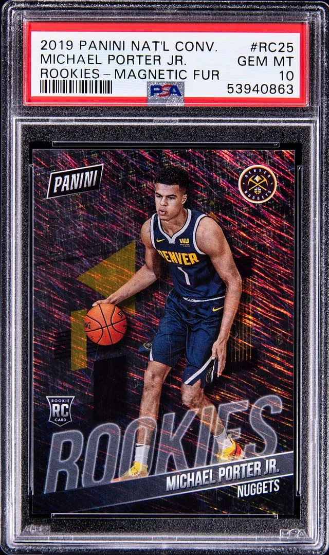 2019-20 Panini Michael Porter Jr. National Convention Rookies Magnetic Fur #RC25 card image