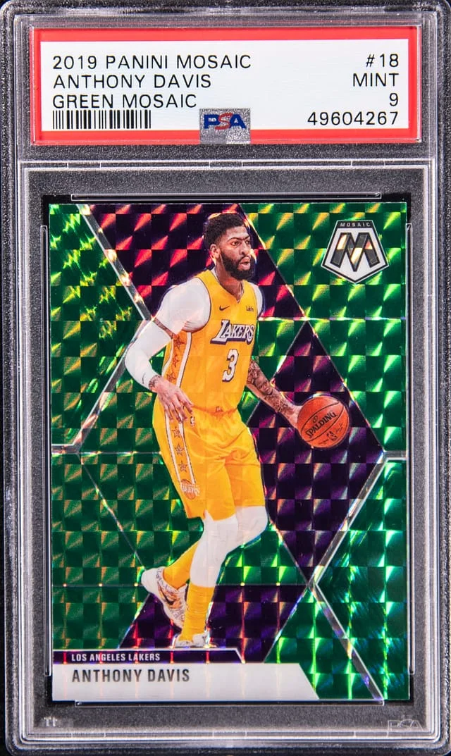 2019-20 Panini Mosaic Anthony Davis Reactive Orange #18 card image