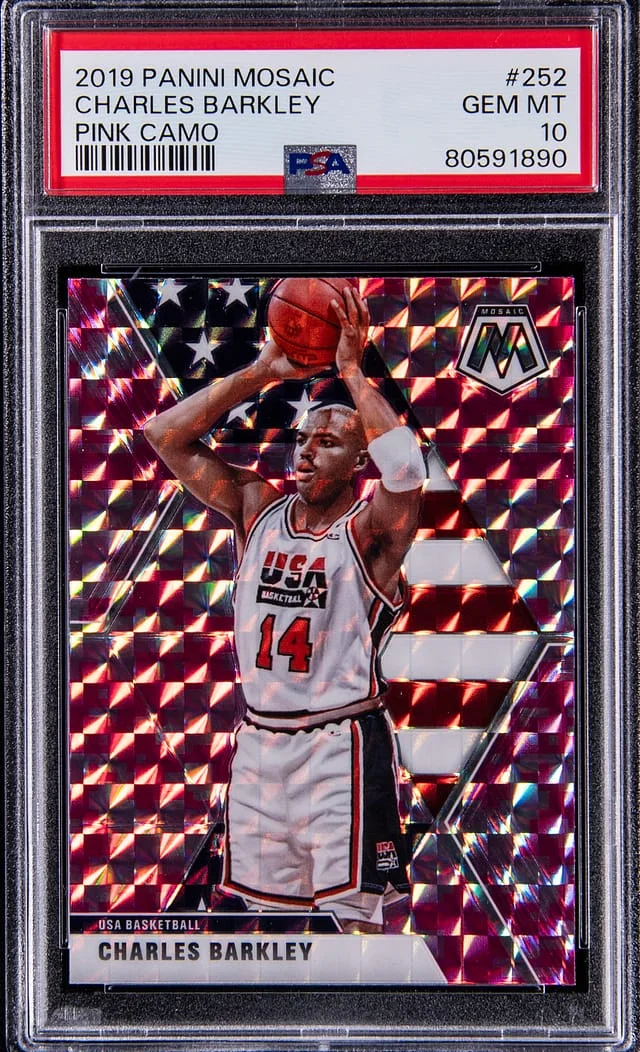 2019-20 Panini Mosaic Charles Barkley Pink Camo #252 card image